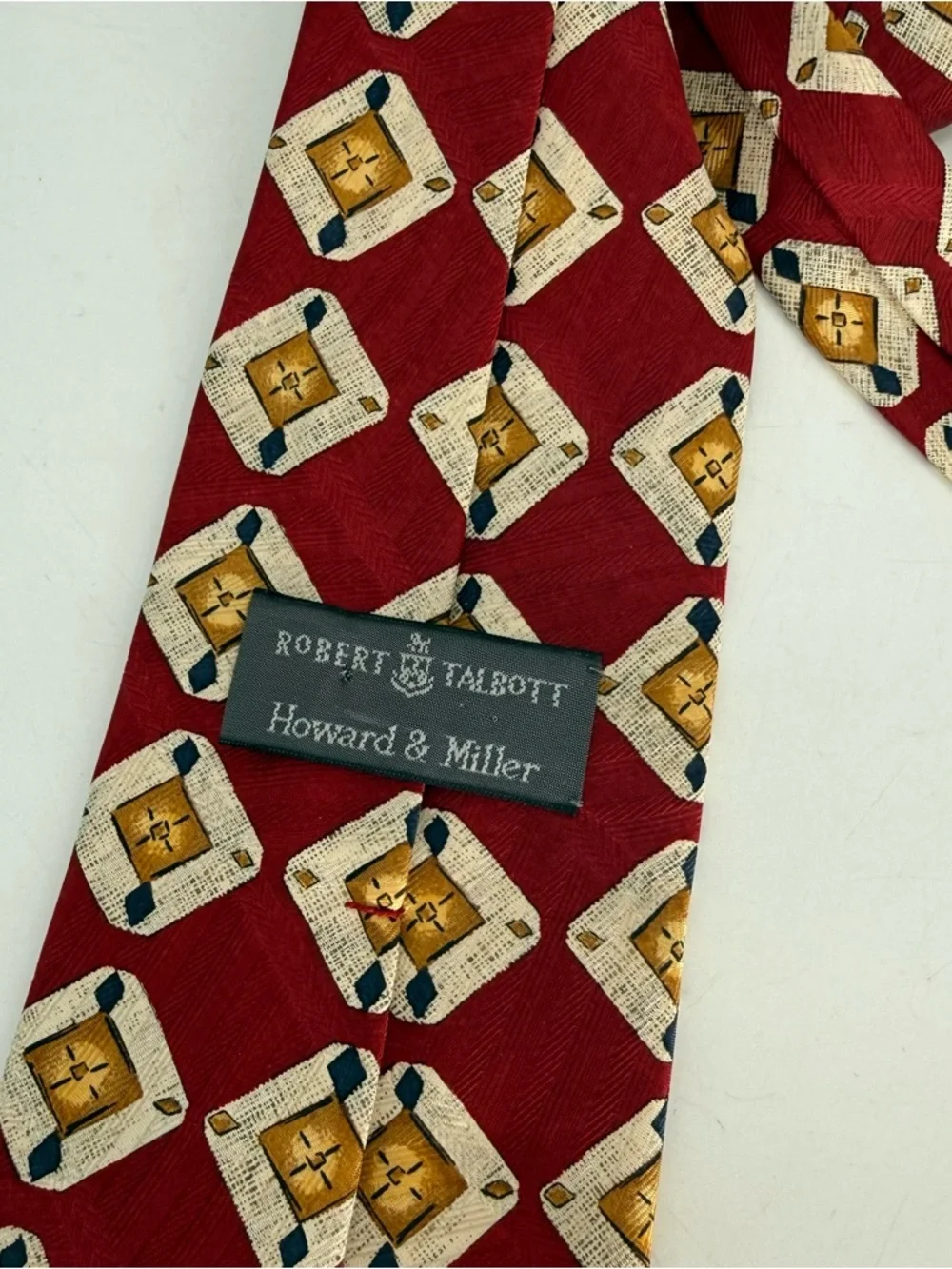 Robert Talbott Men's Ties Lot Of 2 Silk Rust/gold Medallion 58x 3.5